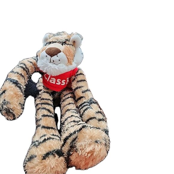 Class B Tiger Plush Striped Wild Cat Soft Doll Floppy Stuffed Animal Toy 15 inch - Picture 1 of 8